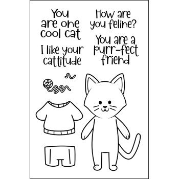 Little Peeps Cat Clear Stamp Set